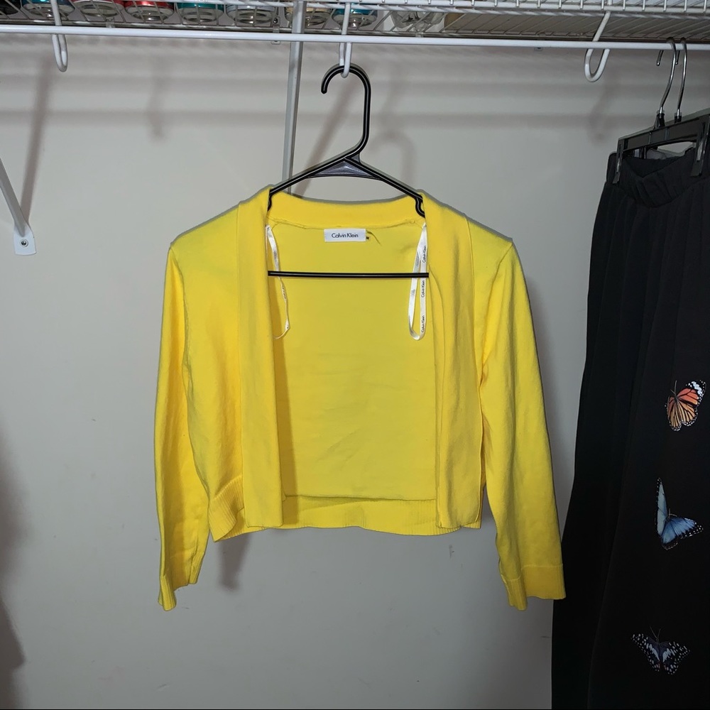 CALVIN KLEIN cropped mini jacket cardigan